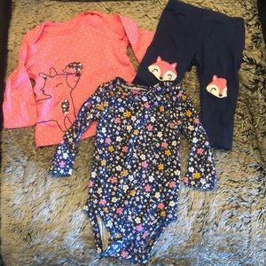 Carter’s 3 Piece Fox Outfit